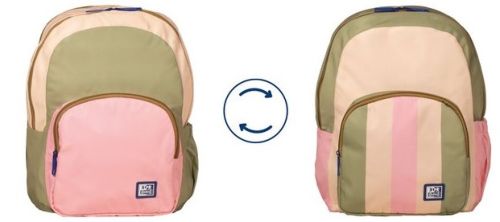 Mochila colorblock reversible safari rose 38,5x30x13cm