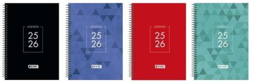 Paq/4 agenda escolar 25-26 espiral 4º semana vista Identity tapa extradura