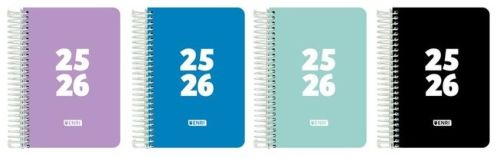 Paq/4 agenda escolar 25-26 espiral 4º día página identity tapa extradura