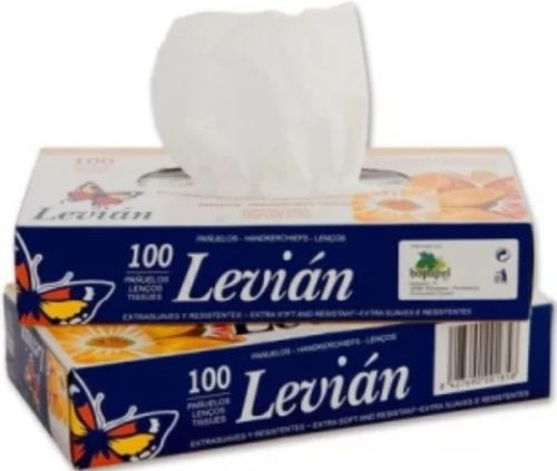 C/30 PAQUETES 100 PAÑUELOS FACIALES LEVIAN PAPEL