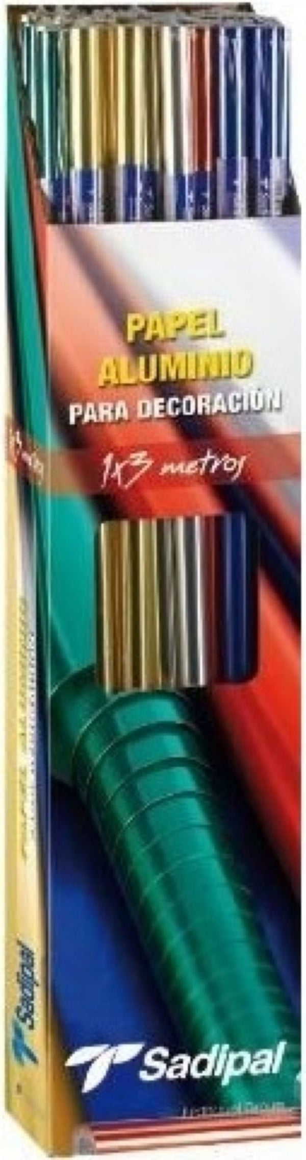 Exp 25 rollos papel de aluminio collection 1x3m colores surtidos