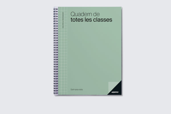 Cuaderno espiral de todas las clases semana vista