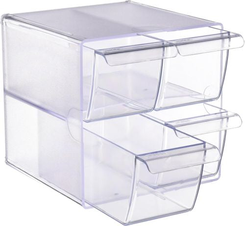 ORGANIZADOR CON 4 CAJONES TRANSPARENTE