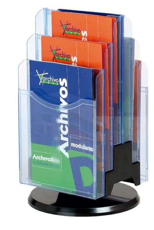 Expositor sobremesa giratorio a4 vertical archiplay transparente 275x465 mm