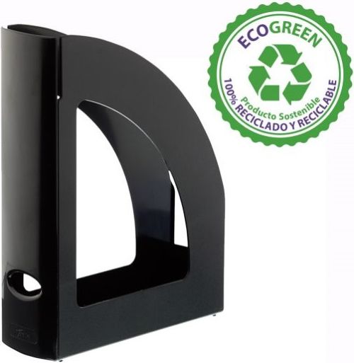 C/6 REVISTEROS PLASTICO COLOR NEGRO OPACO 250X80X320MM