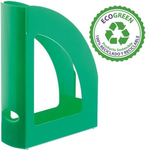 C/6 REVISTEROS PLASTICO COLOR VERDE OPACO 250X80X320MM