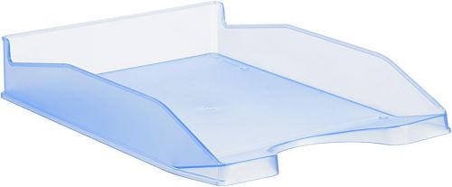 C/6 bandeja sobremesa plastico traslucido azul 345x255x60mm