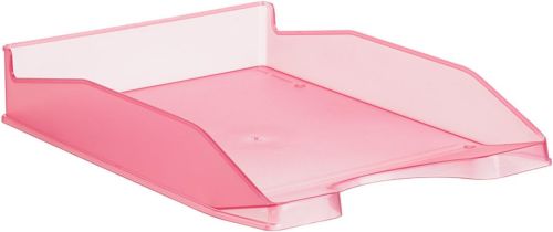 C/6 bandeja sobremesa plastico traslucido fucsia 345x255x60mm