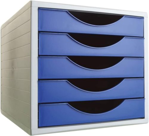 MODULO 5 CAJONES COLOR AZUL OPACO 32,3X23,4X3,8CM