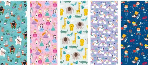 EXP 50 ROLLITOS 70X200CM PAPEL DE REGALO INFANTIL