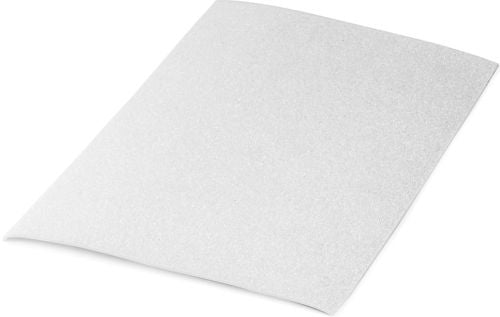 Pack 10 laminas goma eva purpurina biodegradable blanco 40x60 cm