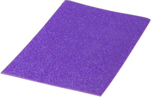Pack 10 laminas goma eva purpurina biodegradable lila 40x60 cm