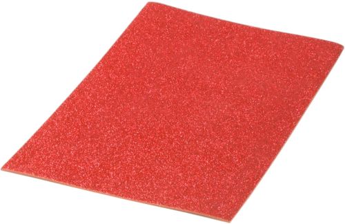 Pack 10 laminas goma eva purpurina biodegradable rojo 40x60 cm