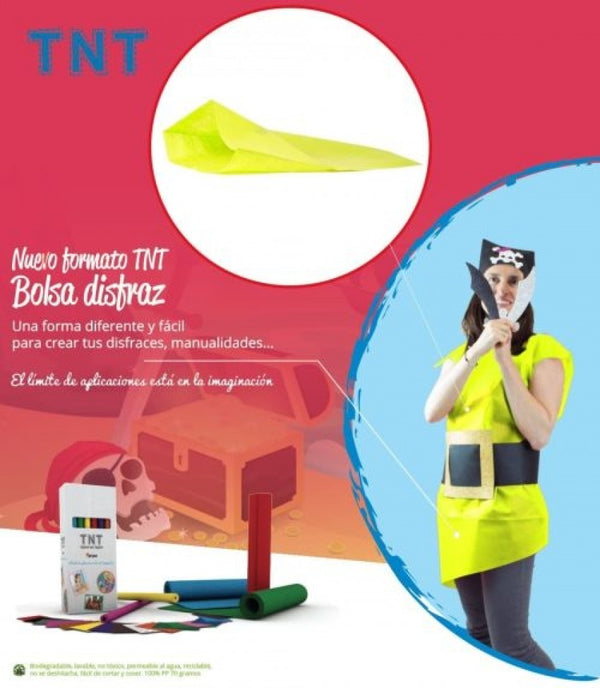 PACK 25 BOLSAS DISFRAZ TEJIDO NO TEJIDO 65X90CM AMARILLO