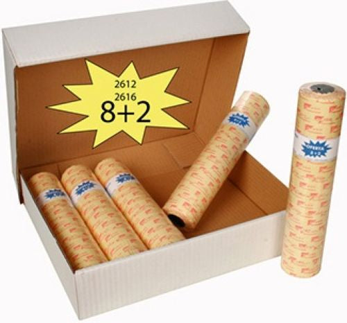 PACK 8 + 2 ROLLOS 1000 ETIQUETS 26X12 BLANCA REMOBIBLE