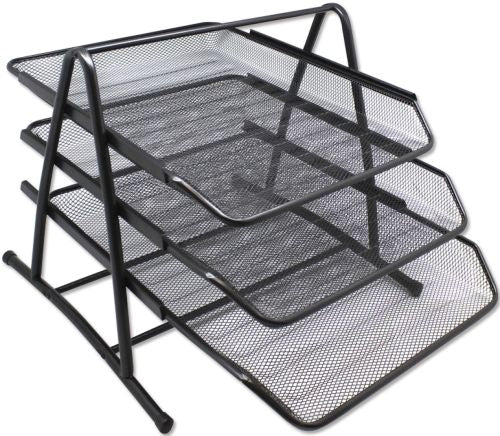 BANDEJA TRIPLE DE REJILLA 35X30X24,5CM NEGRO