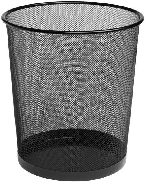 PAPELERA METALICA DE REJILLA 21X27,5 12 LITROS NEGRO