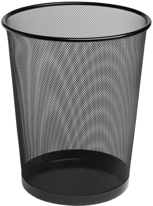 PAPELERA METALICA DE REJILLA 24X34 18 LITROS NEGRO