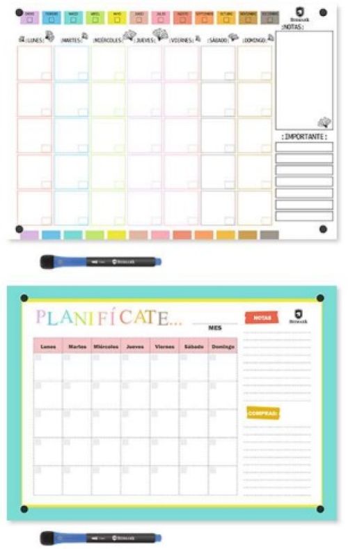 Pizarra magnetica acrilica planificadora a4 c/rotulador 30x21cm