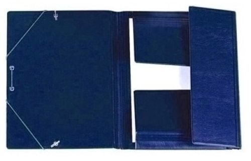 CARPETA Fº GOMAS SOLAPAS FORRADAS PVC AZUL