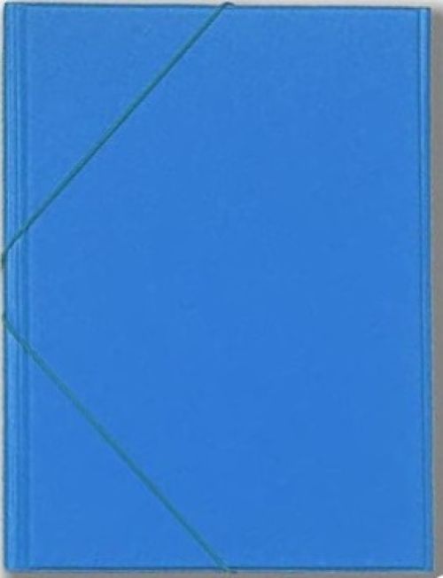 CARPETA 4º GOMAS SOLAPAS FORRADAS PVC AZUL CELESTE