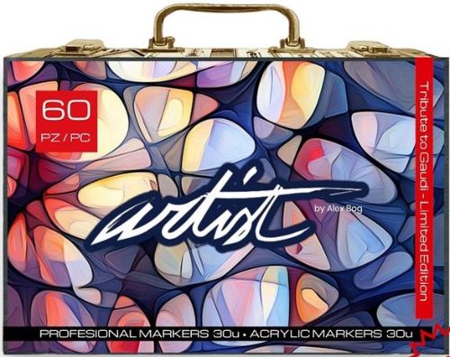 Maletin 60 rotuladores acrylicos/alcohol markers serie artist