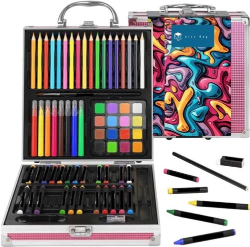 Maleta aluminio art studio artis con 75 piezas