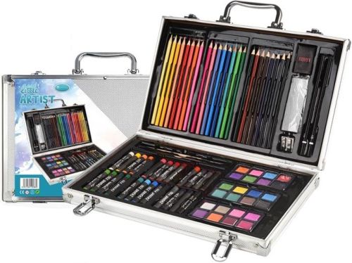 Maleta aluminio art studio artist con 80 piezas