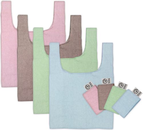 Exp 24 bolsa plegable algodon reciclado 40x63 cm. colores surtidos