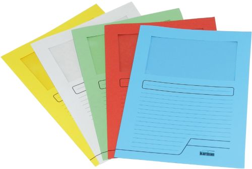 PAQ/25 SUBCARPETA CON VENTANA Fº 160G COLOR BLANCO