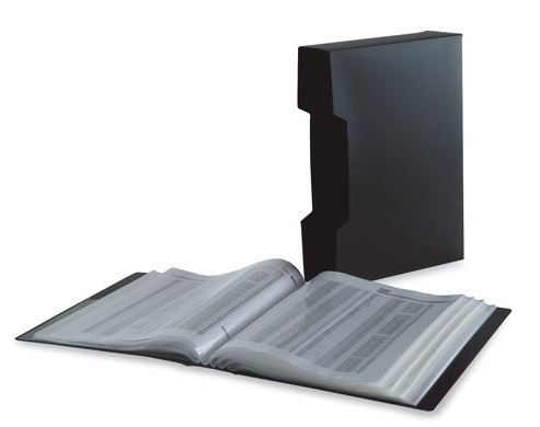 carpeta 100 fundas a4 deluxe con caja y lomo personalizable