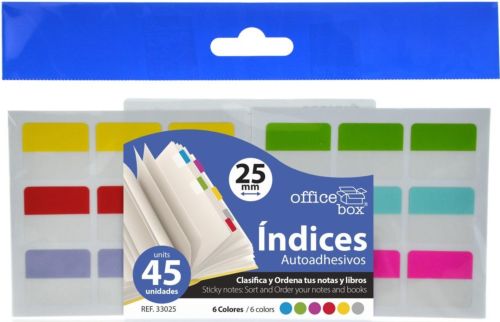 BOLSA 45 INDICES AUTOADHESIVOS 25 MM