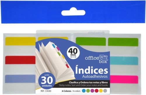 BOLSA 30 INDICES AUTOADHESIVOS 40MM