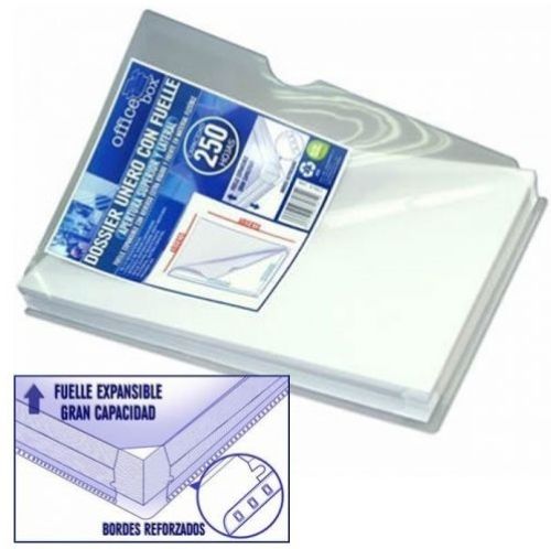 PAQ/5 FUNDAS MULTITALADRO LATERAL CON FUELLE A4 PP TRANSP.