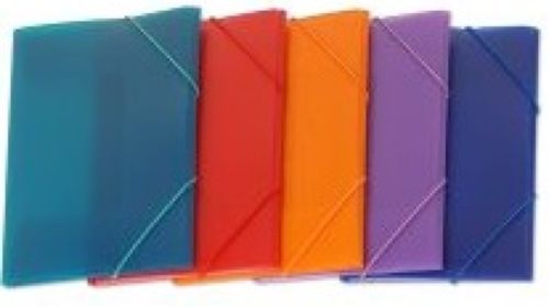 PAQ/10 CARPETA RECIBO GOMAS Y SOLAPAS SUPRA PP COLORES SURT