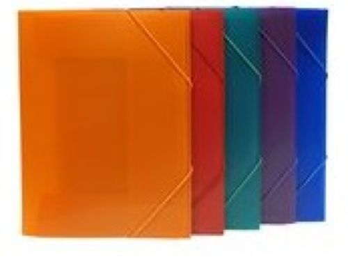 PAQ/10 CARPETAS A4+ GOMAS Y SOLAPAS PP COLORES SURTIDOS