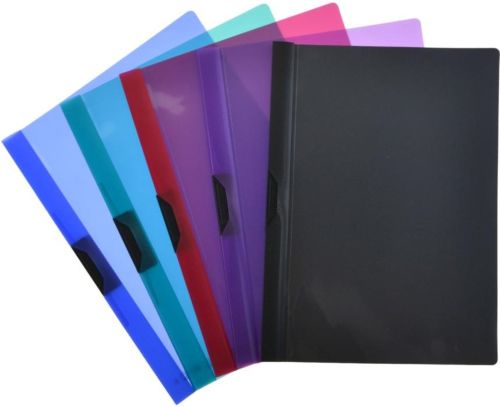 Paq/10 dossier clip-swing supra capacidad 30 hojas colores surtidos