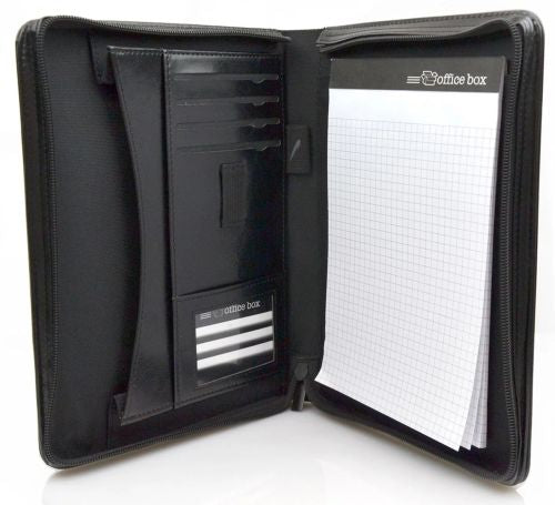 PORTAFOLIO A5 CON CREMALLERA NEGRO 25.5X18.5X3 CM