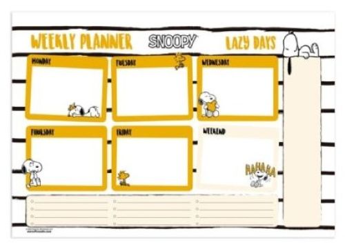 BLOC PLANIFICADOR SEMANAL A4 SNOOPY LAZY DAYS
