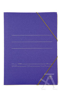 PAQ/20 CARPETA CARTON Fº GOMAS Y SOLAPAS AZUL