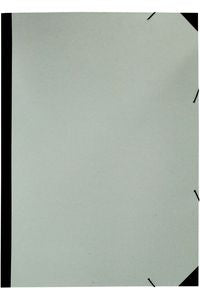 CARPETA DIBUJO A3 CARTON GRIS GOMAS SIN SOLAPAS LOMO TELA