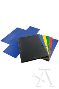 Paq/5 carpeta a3 gomas y solapas carton compacto colores sutidos
