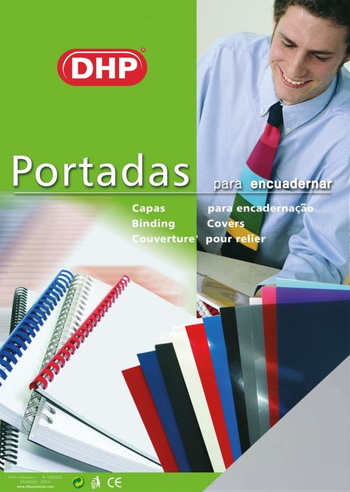 Pack 100 portada encuadernación a4 pvc 180 micras cristal dhp