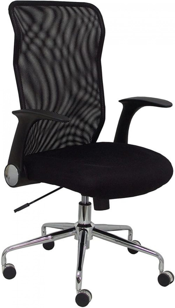 Silla con ruedas minaya respaldo malla negro asiento 3d negro