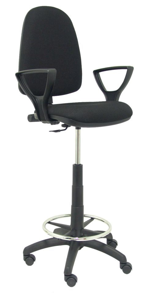 TABURETE AYNA BALI NEGRO CON BRAZOS FIJOS