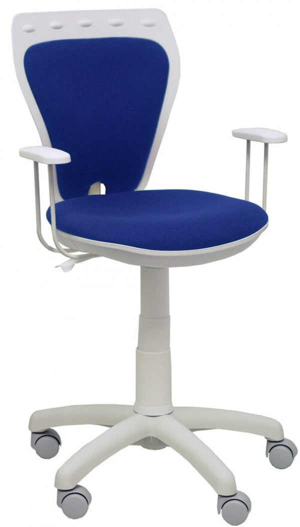 SILLA C/ RUEDAS JUVENIL SALINAS BLANCA BALI ASIENTO AZUL