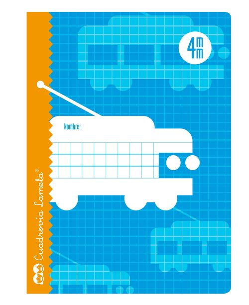 LIBRETA 4º 30H 70G CUADROVIA 4MM