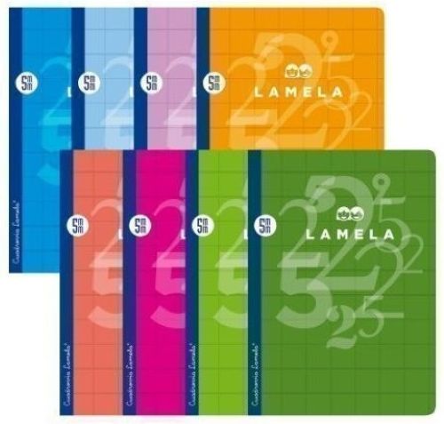 LIBRETA A4 50H 70G CUADROVIA 5MM COLORES SURTIDOS