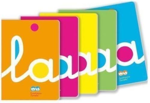 PAQ/5 LIBRETA A4 50H 90G CUADROVIA 4MM COLORES SURTIDOS