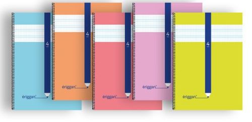 Paq/10 cuaderno espiral 4º 40h 70g 4mm cuadrovia tapa básica eriggan